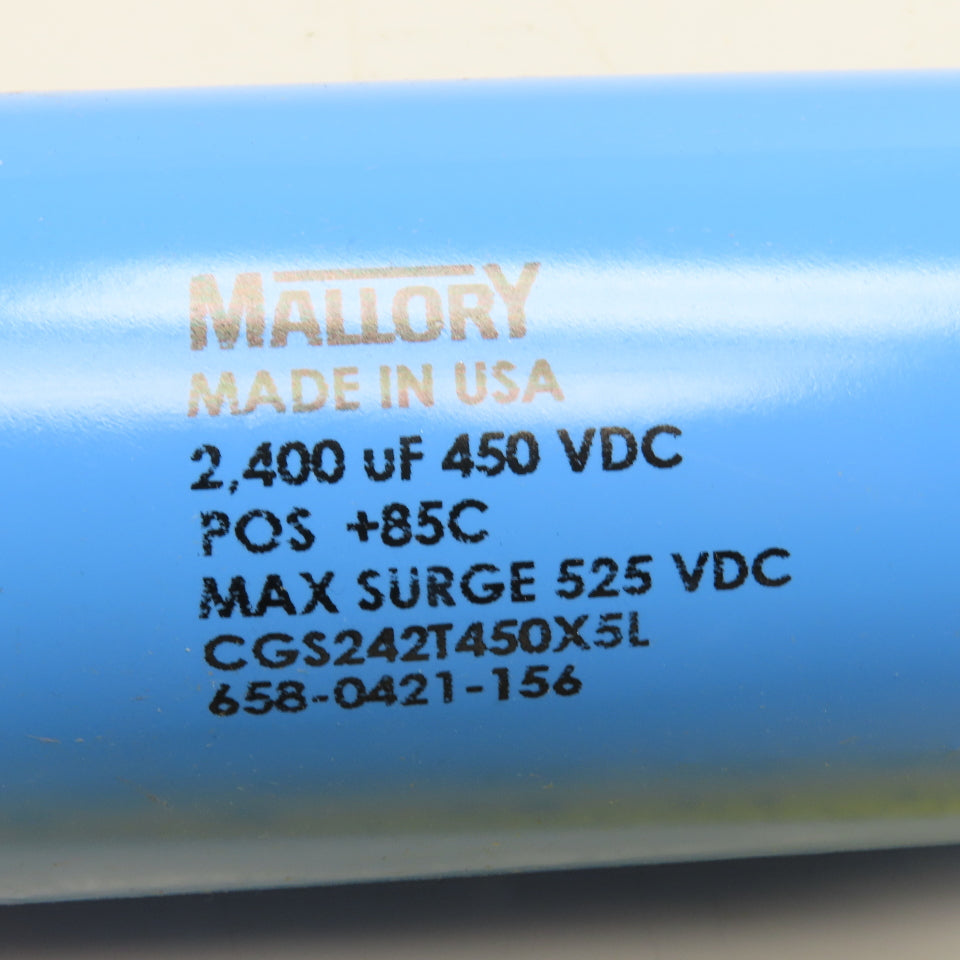 Mallory CGS242T450X5L 2,400 uF 450 VDC Electrolytic Capacitor