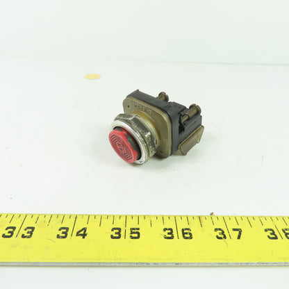 Allen-Bradley 800T-B6 Red Flush Push Button Operator 600VAC Max