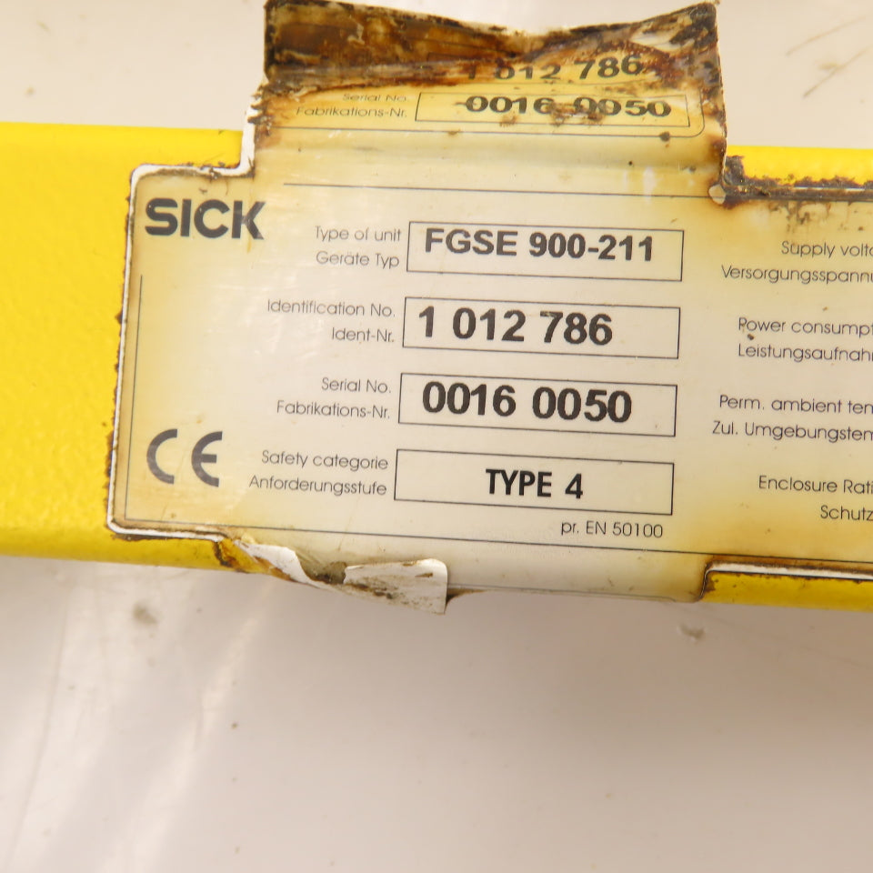 SICK FGS 900-211 Safety Light Curtain Sender & Receiver Set 900mm 24V