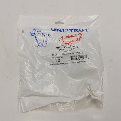 Unistrut P1113 EG 1" Rigid Steel Conduit Pipe Clamps Lot of 10