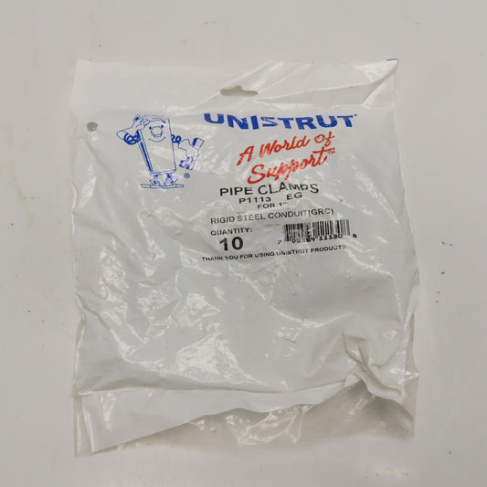 Unistrut P1113 EG 1" Rigid Steel Conduit Pipe Clamps Lot of 10