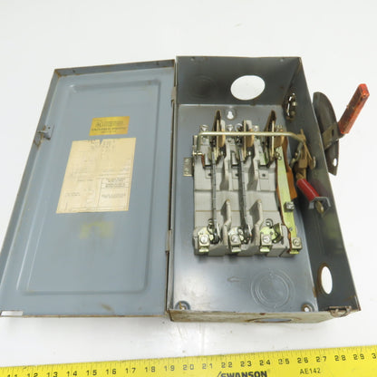 Cutler-Hammer DL323* 100A 3-Pole 240VAC Safety Disconnect Switch