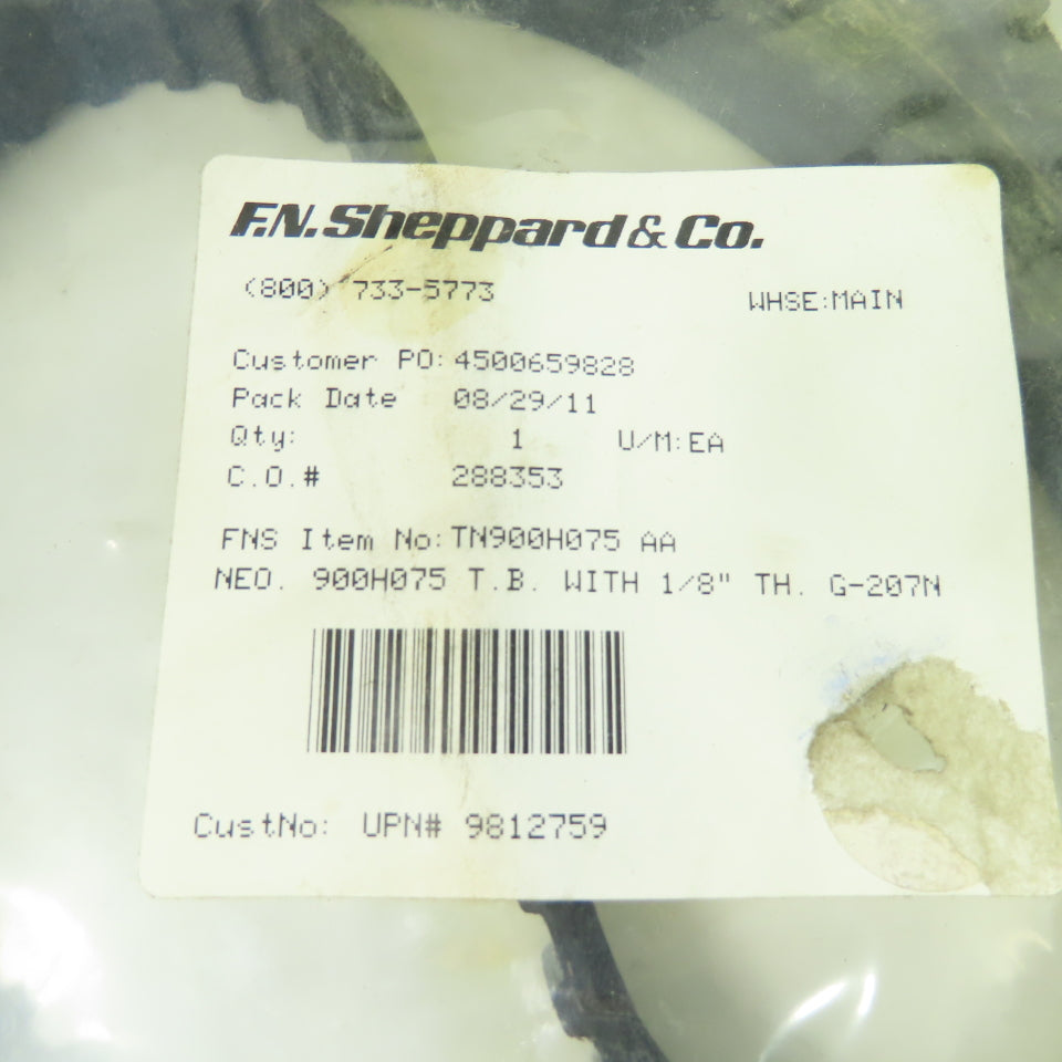 F.N. Sheppard & Co. TN900H075 AA 900H075 Neo Timing Belt 1/8" TH G-207N