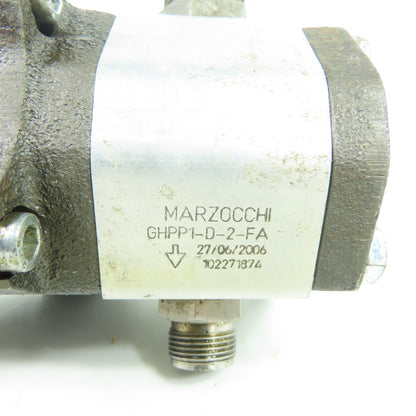 Marzocchi GHPP1-D-2-FA GHPPA1A-D-3 Hydraulic Gear Pump Assembly 1/2" Shaft