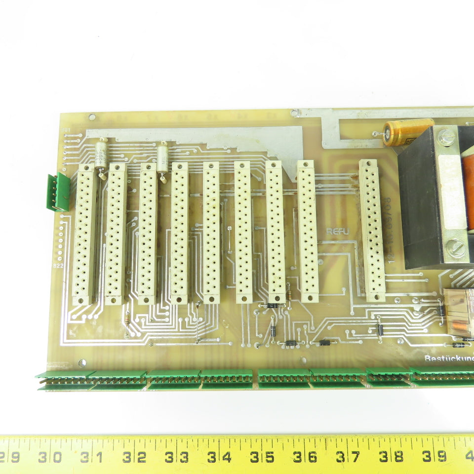 Refu 12-10.09/08 Industrial 8-Slot Backplane Board with Transformer