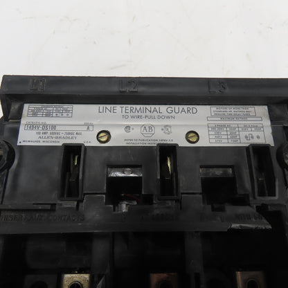 Allen-Bradley 1494V-DS100 100A 3-Pole Non-Fusible Safety Disconnect Switch 600V