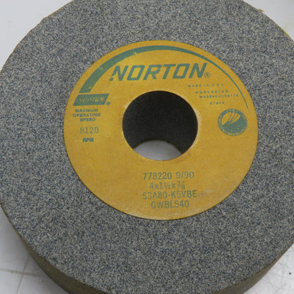 Norton 53A80-K5VBE Internal Grinding Wheel 4" x 1-1/2" x 7/8" 8120 RPM Lot Of 10