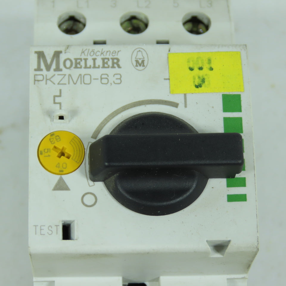 Klockner Moeller PKZM0-6.3 Manual Motor Starter 6.3A 600VAC 3Ph