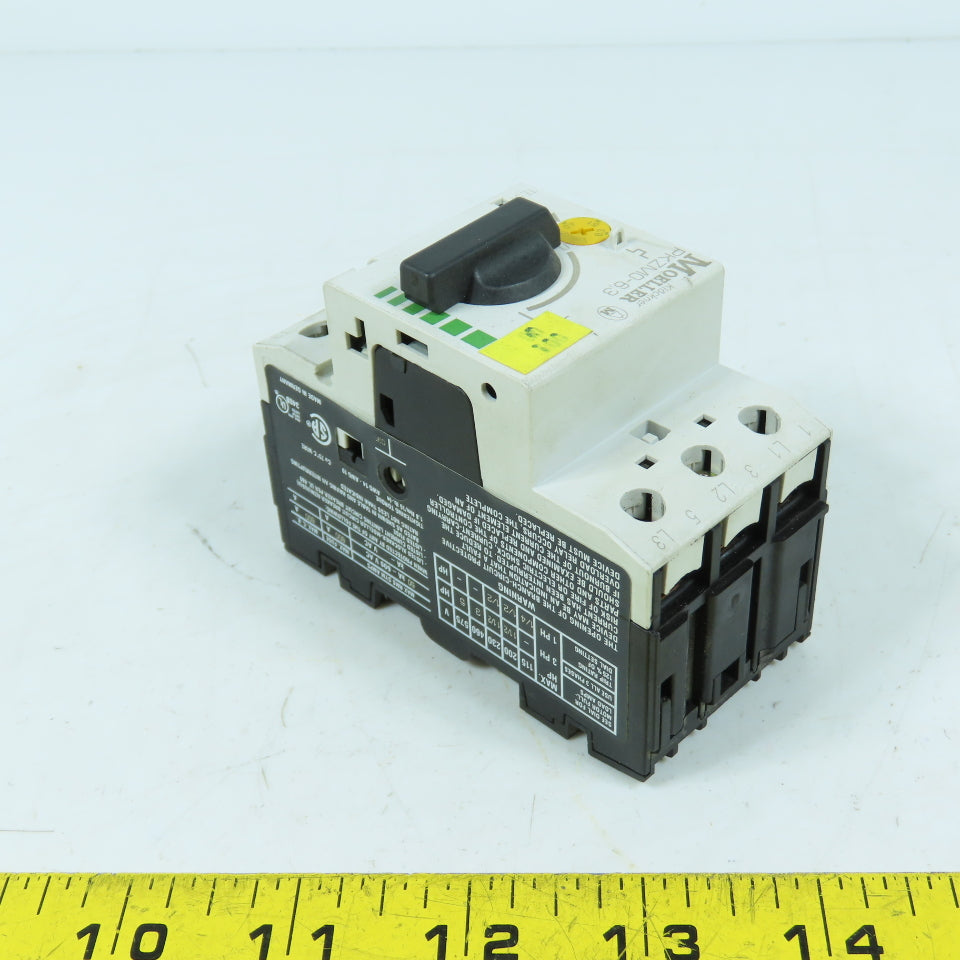 Klockner Moeller PKZM0-6.3 Manual Motor Starter 6.3A 600VAC 3Ph