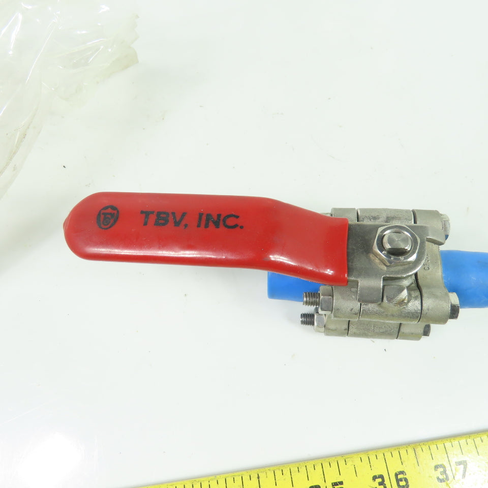 TBV, Inc. 15B123636GT 1/2" Stainless Steel Ball Valve 1500 WOG Socket Weld