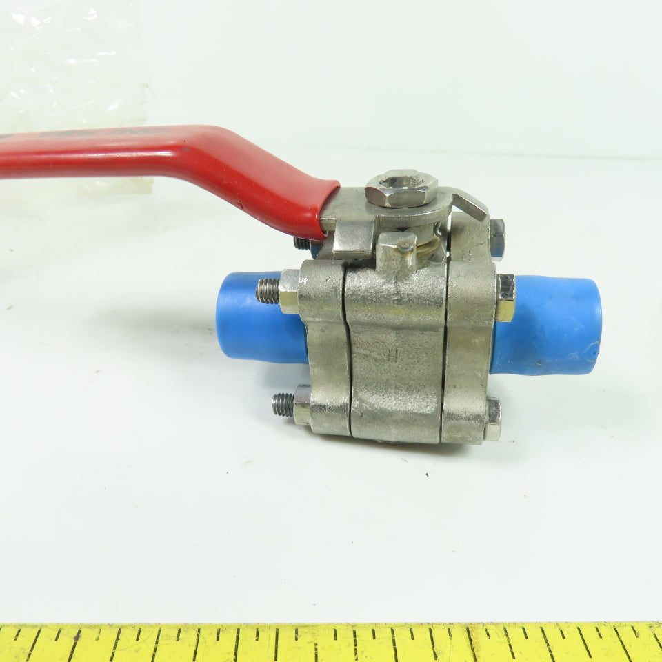 TBV, Inc. 15B123636GT 1/2" Stainless Steel Ball Valve 1500 WOG Socket Weld