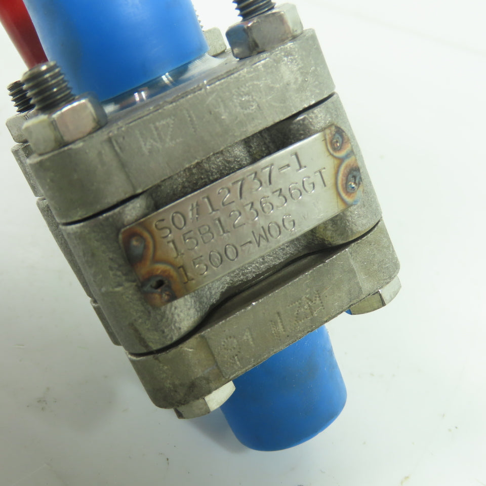 TBV, Inc. 15B123636GT 1/2" Stainless Steel Ball Valve 1500 WOG Socket Weld