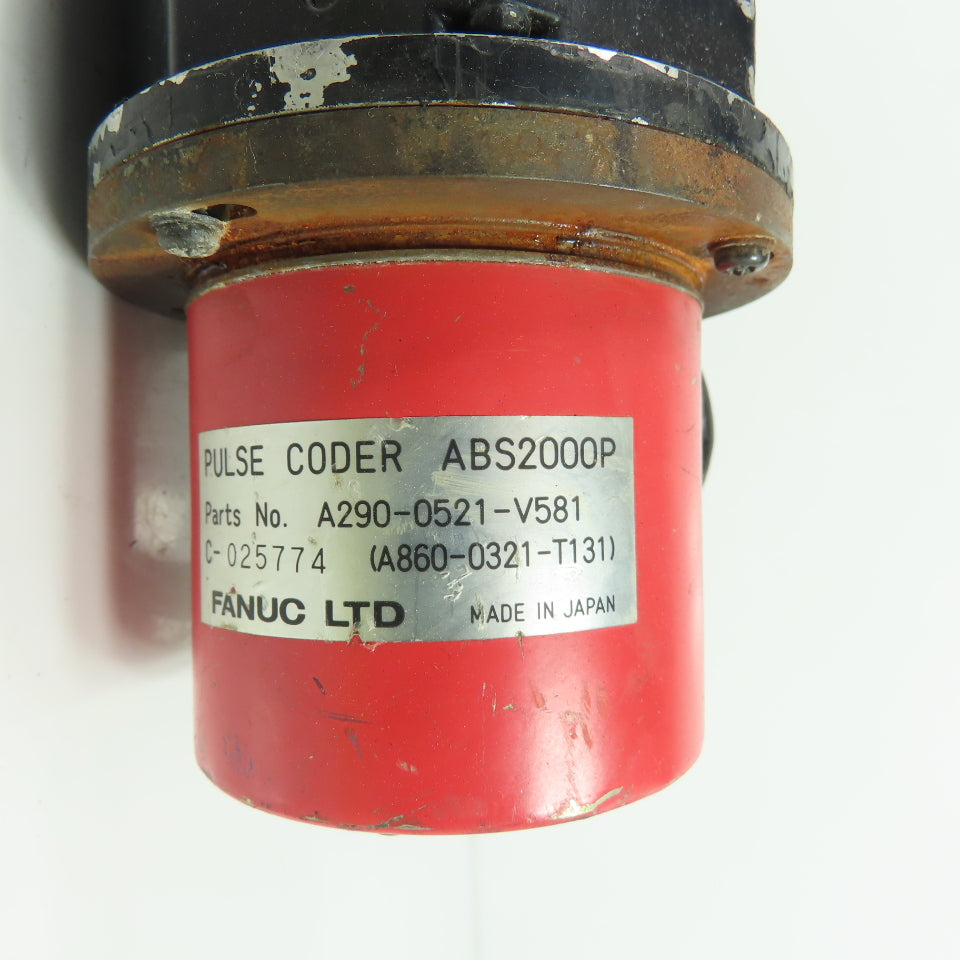 Fanuc A06B-0312-B351-R 1-0S AC Servo Motor 120V 2000RPM 3Ph W/ A290-0521-V581