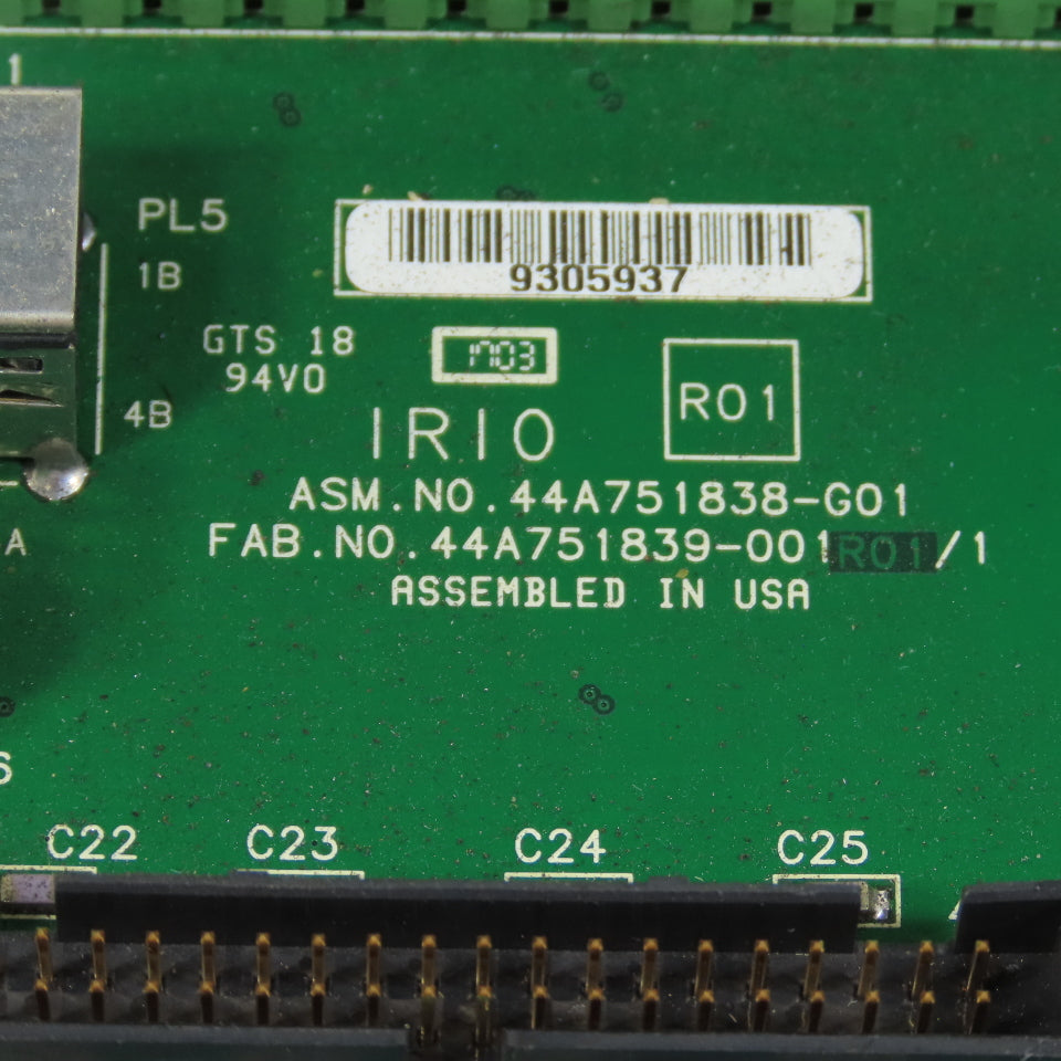 IRIO 44A751839-001 44A751838-G01 I/O Interface Logic Board W/ 22249551