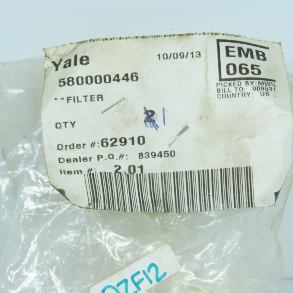 Yale 580000446 Forklift Fuel Filter Replacement Element