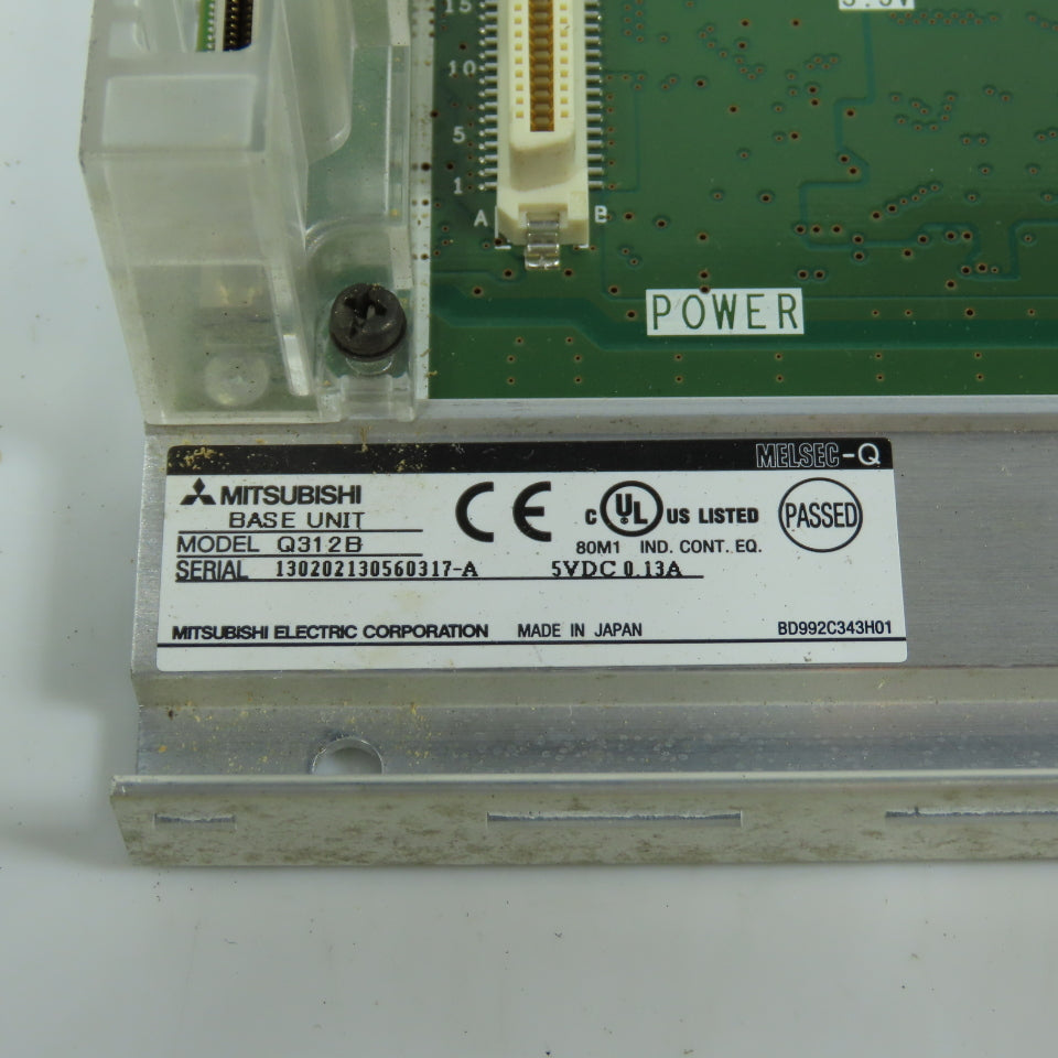 Mitsubishi BD992C343H01 Q312B MELSEC-Q Series 12-Slot PLC Extension Base Unit
