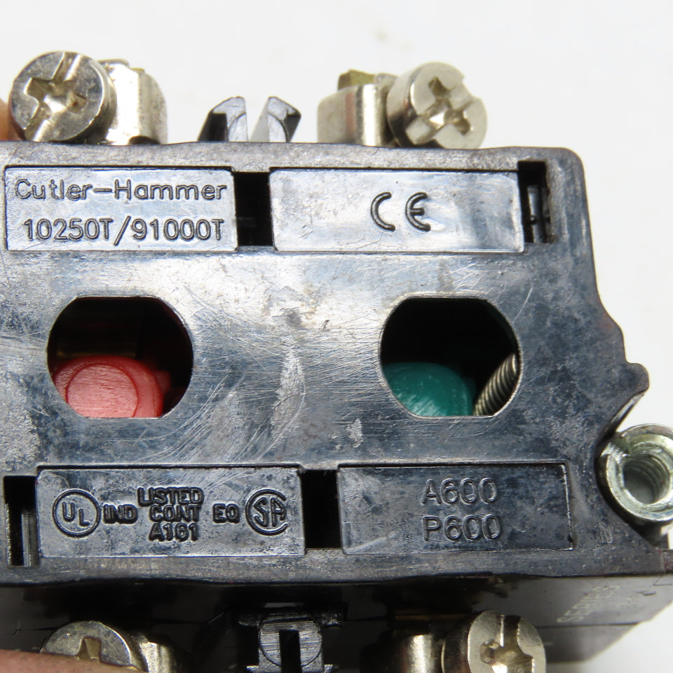 Cutler-Hammer 10250T/91000T Contact Block NO/NC A600 P600