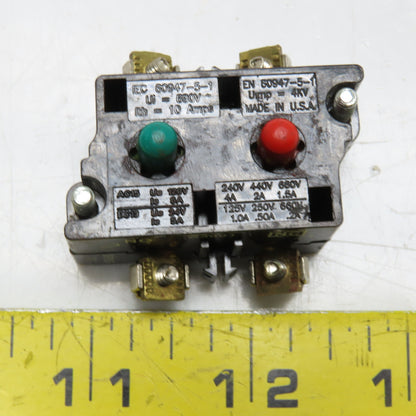 Cutler-Hammer 10250T/91000T Contact Block NO/NC A600 P600