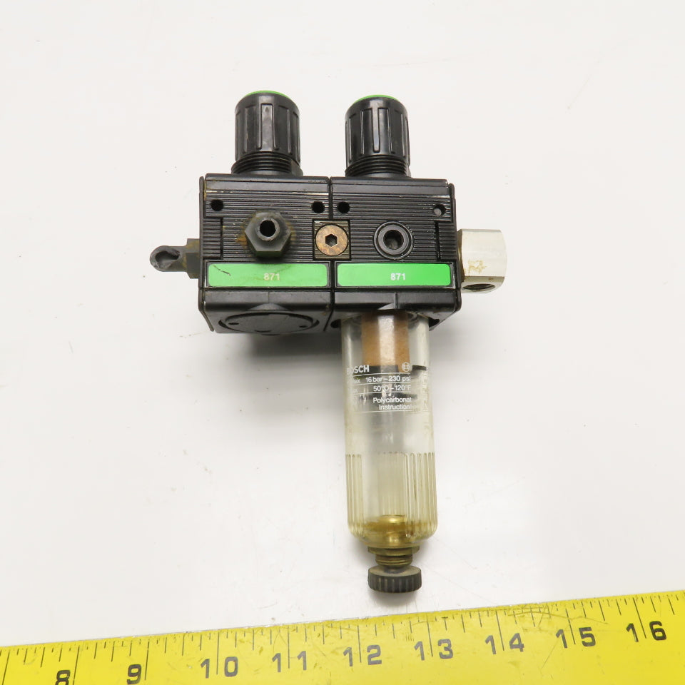 Bosch 0 821 302 409 1/4" NPT Compressed Air Filter Regulator Unit 250PSI