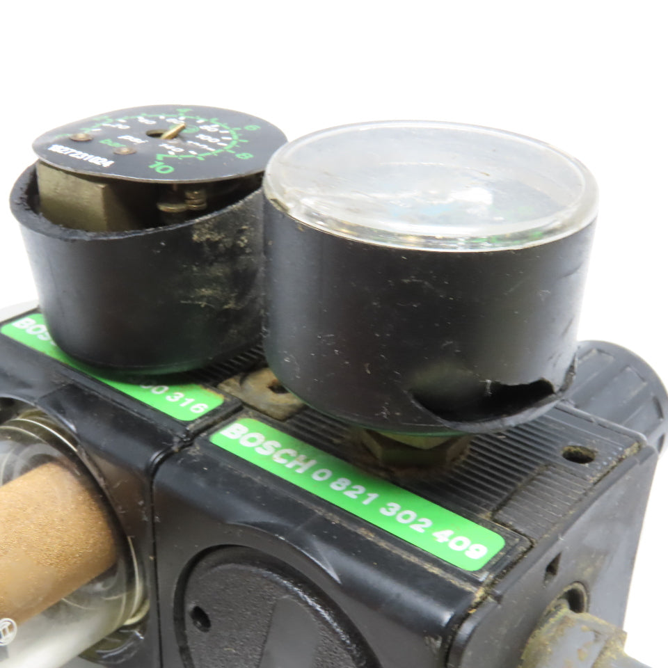 Bosch 0 821 302 409 1/4" NPT Compressed Air Filter Regulator Unit 250PSI