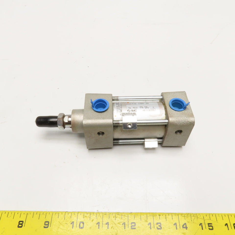 SMC NCDA1R150-0100N-J59 1.5" Bore 1" Stroke Tie-Rod Air Cylinder 250 PSI Max