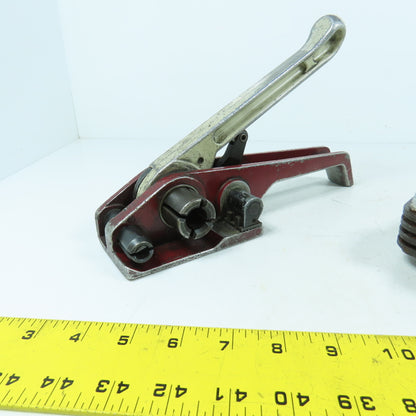 Manual Steel Strapping Tool Set Tensioner and Sealer For 3/4" Set Of 2