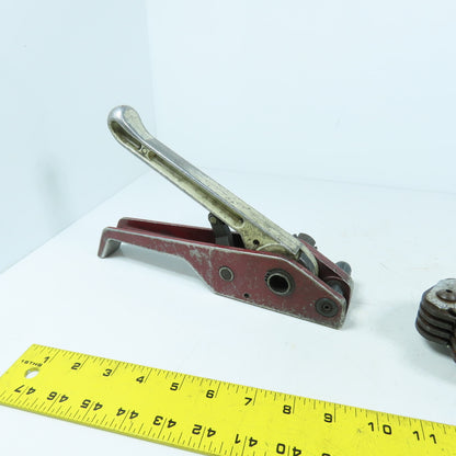Manual Steel Strapping Tool Set Tensioner and Sealer For 3/4" Set Of 2