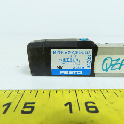 Festo MYH-5/2-2,3-L-LED Tiger Classic Pneumatic Solenoid Valve 24VDC 2-8bar