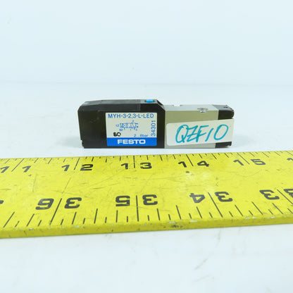 Festo 34301 MYH-3-2,3-L-LED Solenoid Valve DC24V 2-8bar with LED Indicator