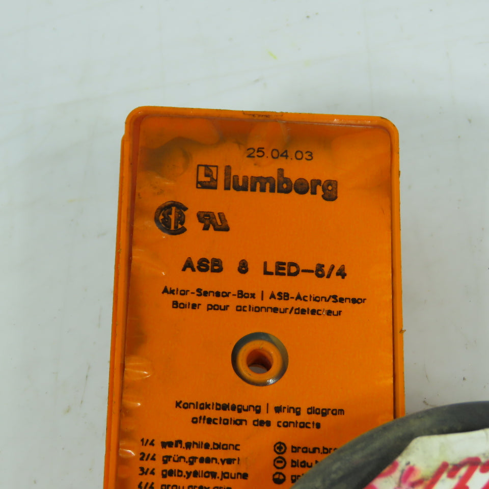 Lumberg ASB 8 LED-5/4 8-Port M12 Sensor-Actuator Distribution Box with Cable