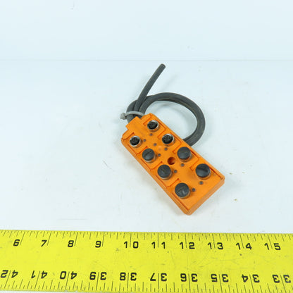 Lumberg ASB 8 LED-5/4 8-Port M12 Sensor-Actuator Distribution Box with Cable