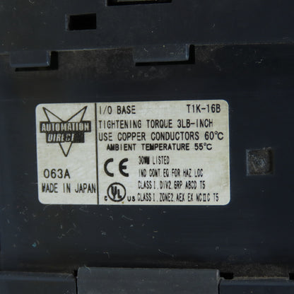 AutomationDirect T1K-16B Terminator I/O 16-Point Terminal Block PLC Base