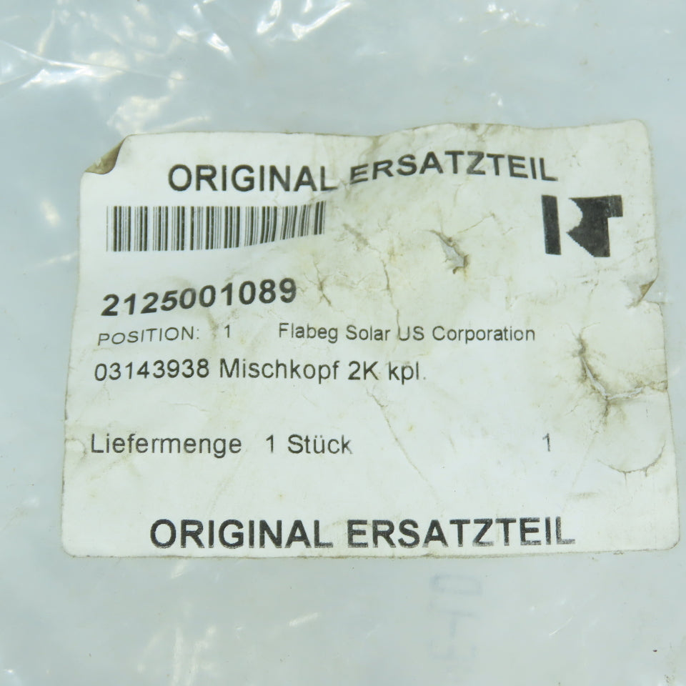 Flabeg Solar 2125001089 03143938 Mischkopf 2K kpl 2-Component Mixing Head