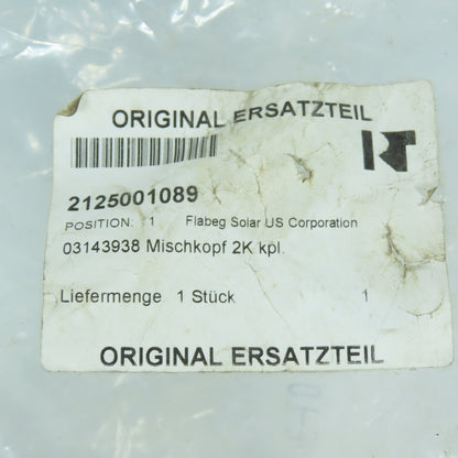 Flabeg Solar 2125001089 03143938 Mischkopf 2K kpl 2-Component Mixing Head