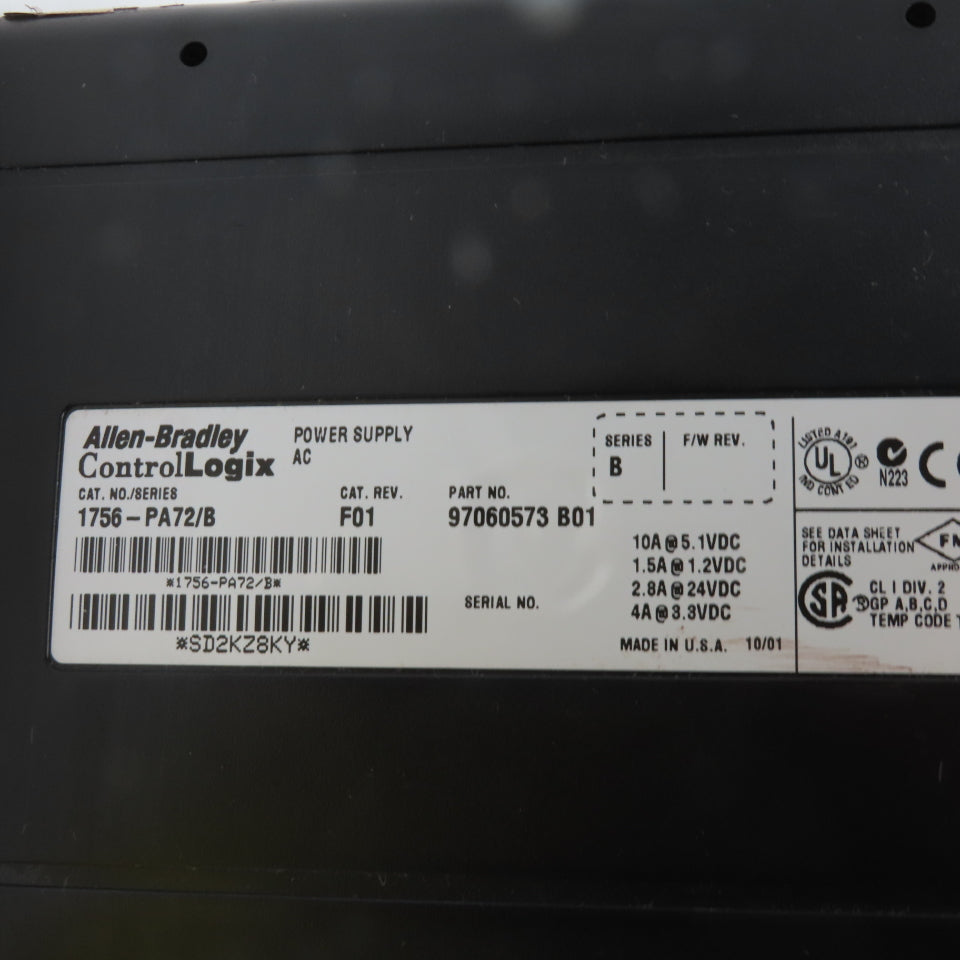 Allen-Bradley 1756-A10 ControlLogix Complete PLC 1756-0F8 I/O 1756-0A16I/A