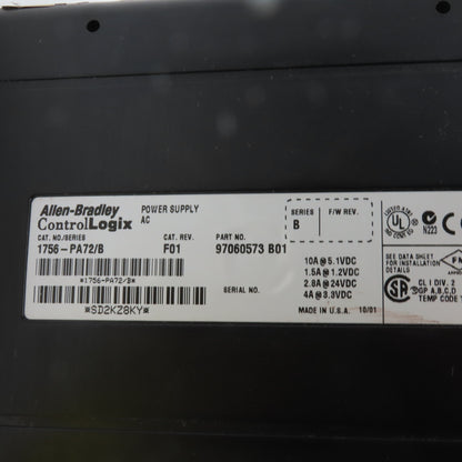 Allen-Bradley 1756-A10 ControlLogix Complete PLC 1756-0F8 I/O 1756-0A16I/A