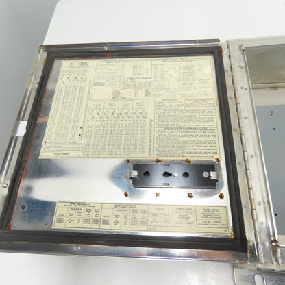 Cutler-Hammer Stainless Steel Electrical Enclosure W/Backplate 14" x 13-1/2"x 6"