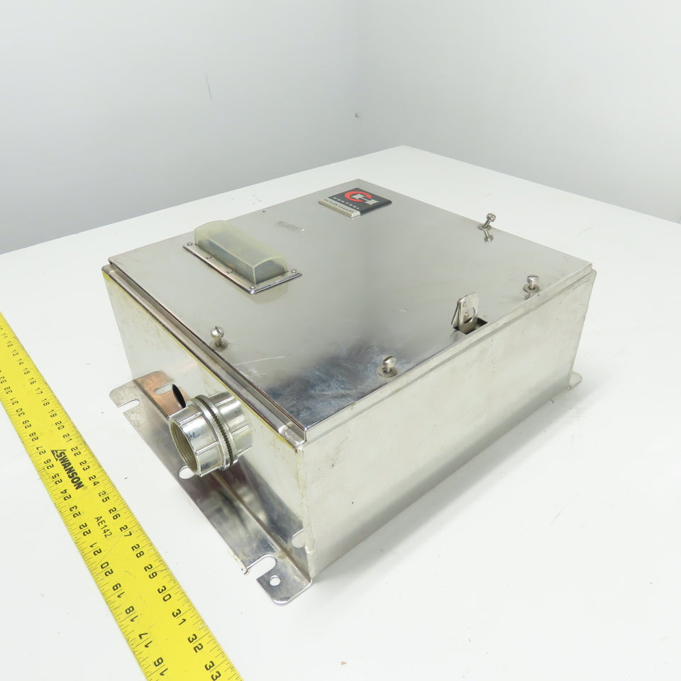 Cutler-Hammer Stainless Steel Electrical Enclosure W/Backplate 14" x 13-1/2"x 6"