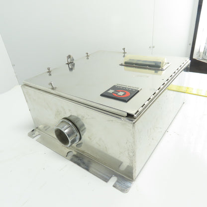 Cutler-Hammer Stainless Steel Electrical Enclosure W/Backplate 14" x 13-1/2"x 6"