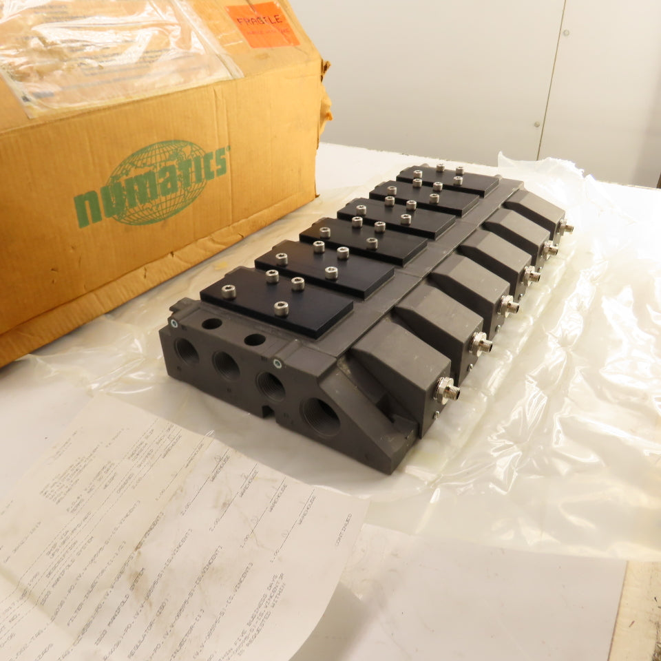 Numatics 01390-06 ISO3 8-Station Manifold System with 5-Pin M12 Connectors