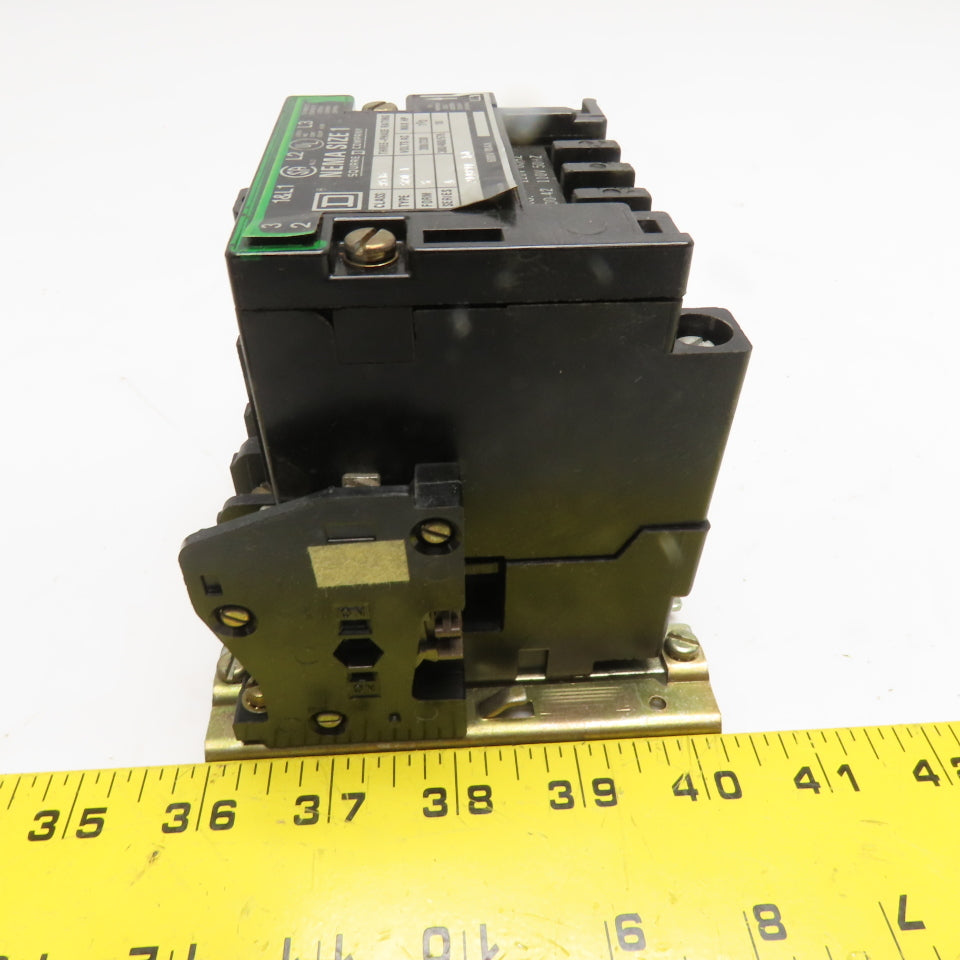 Square D 8536 SCO 3 NEMA Size 1 Magnetic Motor Starter 600V Max 110/120V Coil