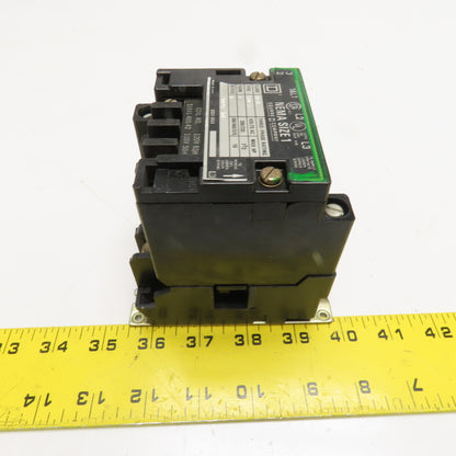 Square D 8536 SCO 3 NEMA Size 1 Magnetic Motor Starter 600V Max 110/120V Coil
