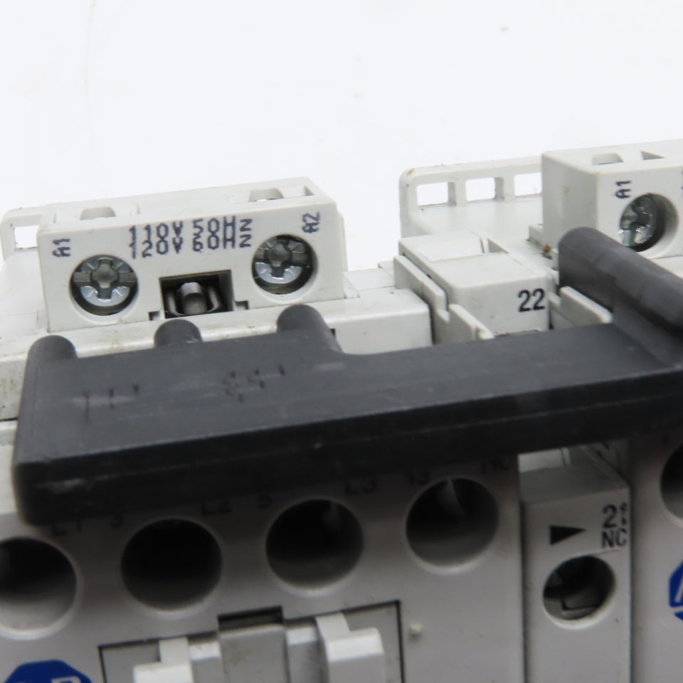 Allen-Bradley 104-C09D22 IEC Reversing Motor Starter 120V 60Hz 1.0-5.0A E1 Plus
