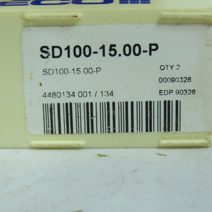 Seco SD100-15.00-P Crownloc Coolant Thru Carbide Drill Insert Heads 15mm Set/2