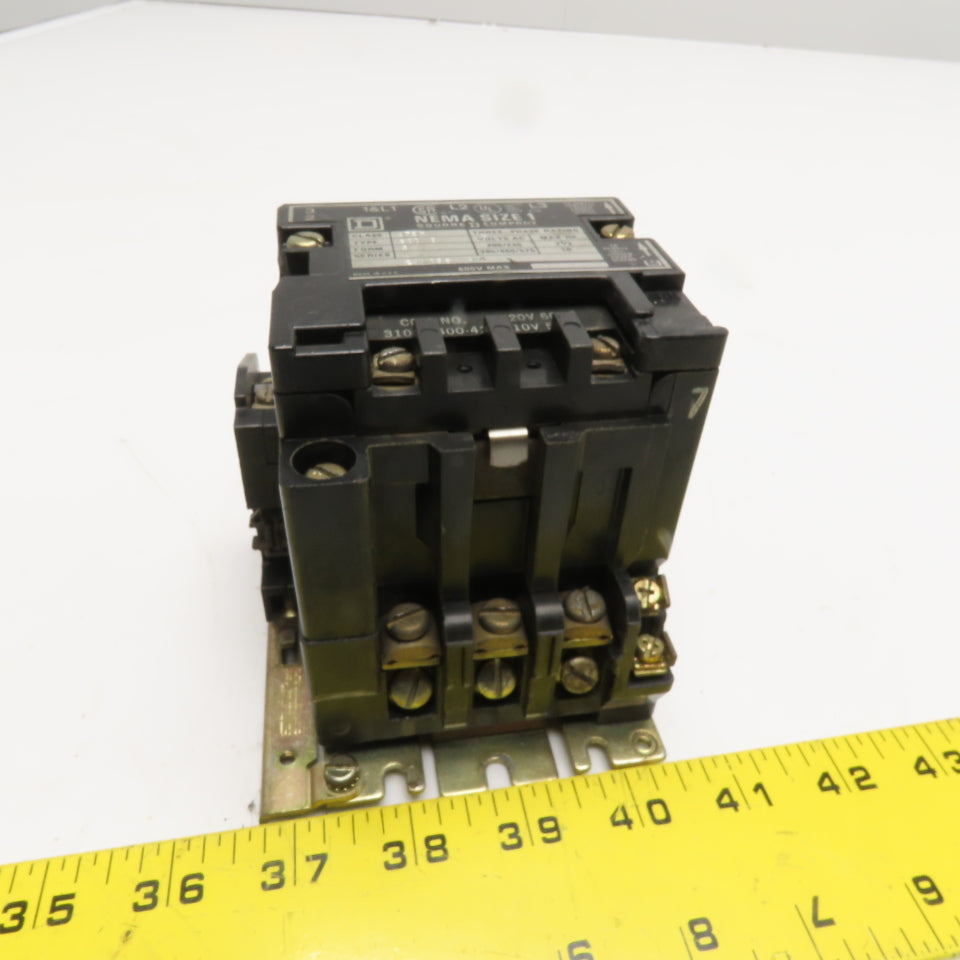 Square D 8736 SCO 8 NEMA Size 1 Magnetic Motor Starter 600V Max 110/120V Coil