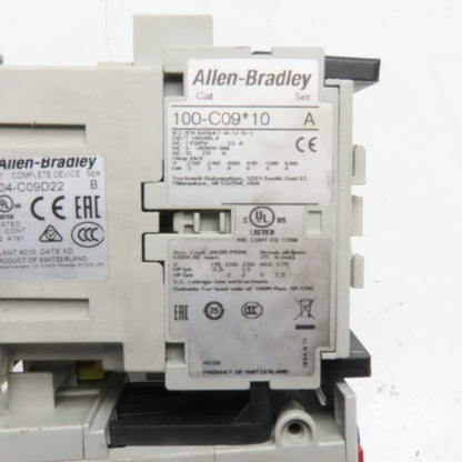 Allen-Bradley 100-C09*10 IEC Reversing Motor Starter 120V 60Hz 3.2-16A E1 Plus