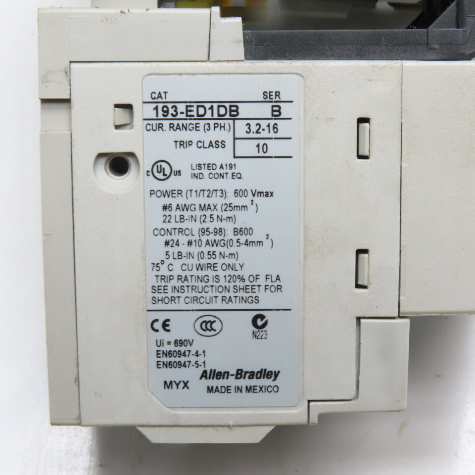 Allen-Bradley 100-C09*10 IEC Reversing Motor Starter 120V 60Hz 3.2-16A E1 Plus