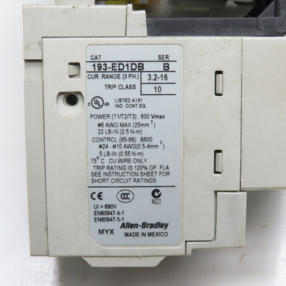 Allen-Bradley 100-C09*10 IEC Reversing Motor Starter 120V 60Hz 3.2-16A E1 Plus