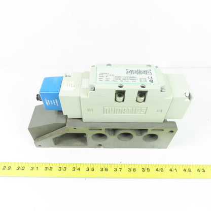Numatics 135BB715MP00061 Solenoid Valve 24VDC 150 PSIG W/ Manifold Base