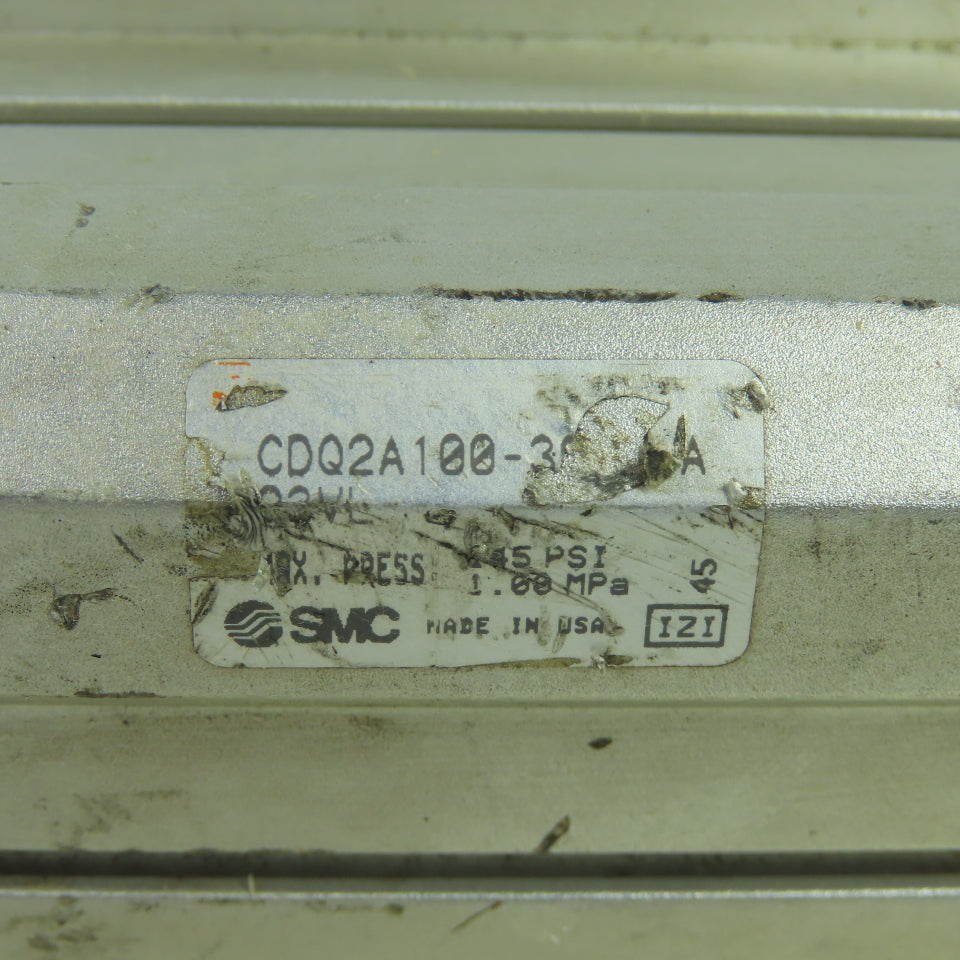 SMC CDQ2A100-30***A Compact Air Cylinder 145 PSI Max 100mm Bore 30mm Stroke